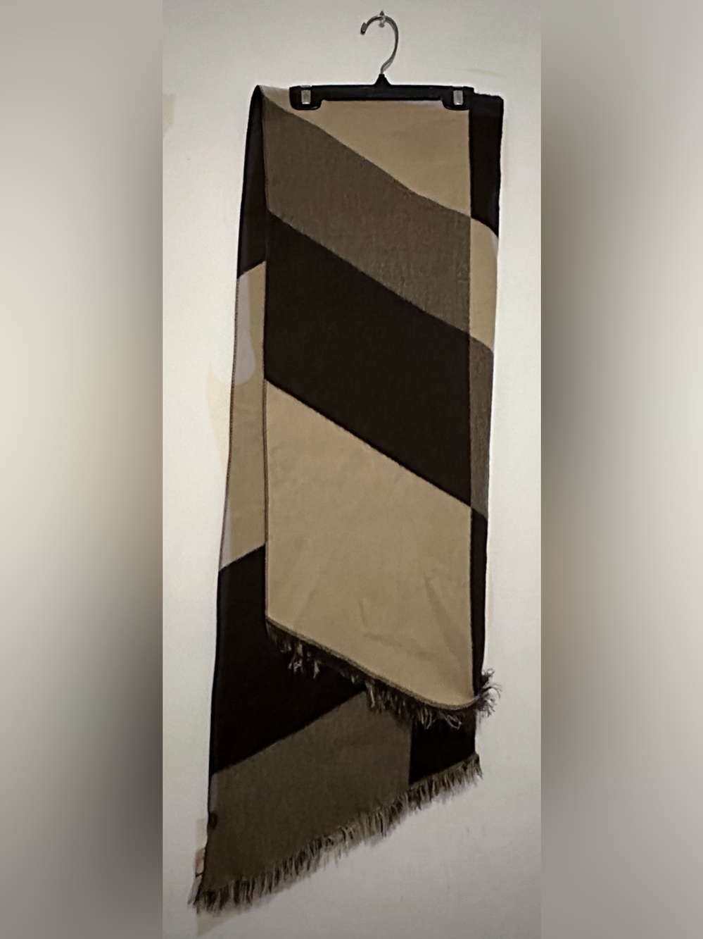 Striped Black and Tan Men's Scarf